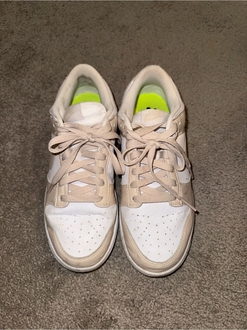 Women’s Nike White & Beige Low Dunks